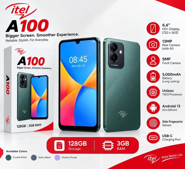 Itel 100 128GB + 3GB