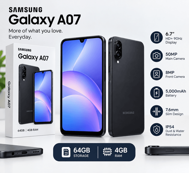 Samsung Galaxy A07 64GB + 4GB