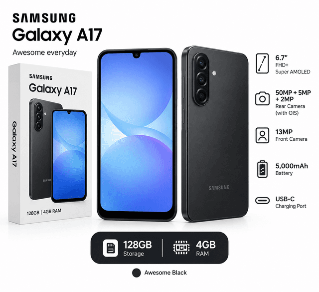 Samsung Galaxy A17 128GB + 4GB